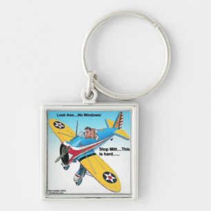 Mitts Windowless Airplane Funny Gifts & Tees Key Ring