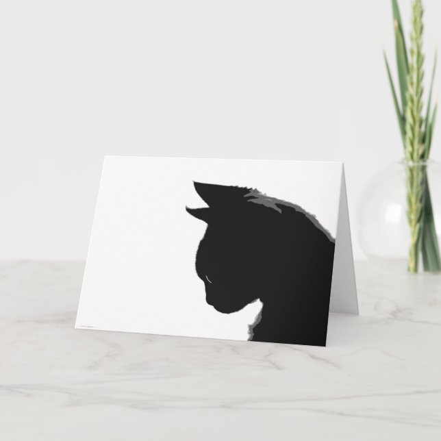 Mitzi Kitty: Black and White Cat Note Cards (Front)