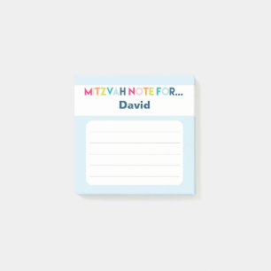 Mitzvah Note Child's Name Post-it Notes