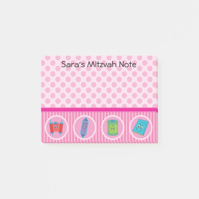 Mitzvah Note Pad - Girls (Front)