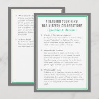 MITZVAH service information questions advice green