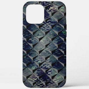 Mix 3D squares with hammered glass of background T iPhone 12 Pro Max Case