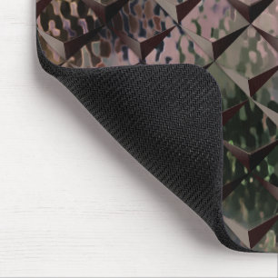 Mix 3D squares with hammered glass of background T Mouse Mat