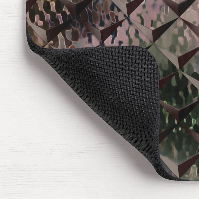 Mix 3D squares with hammered glass of background T Mouse Mat (Corner)