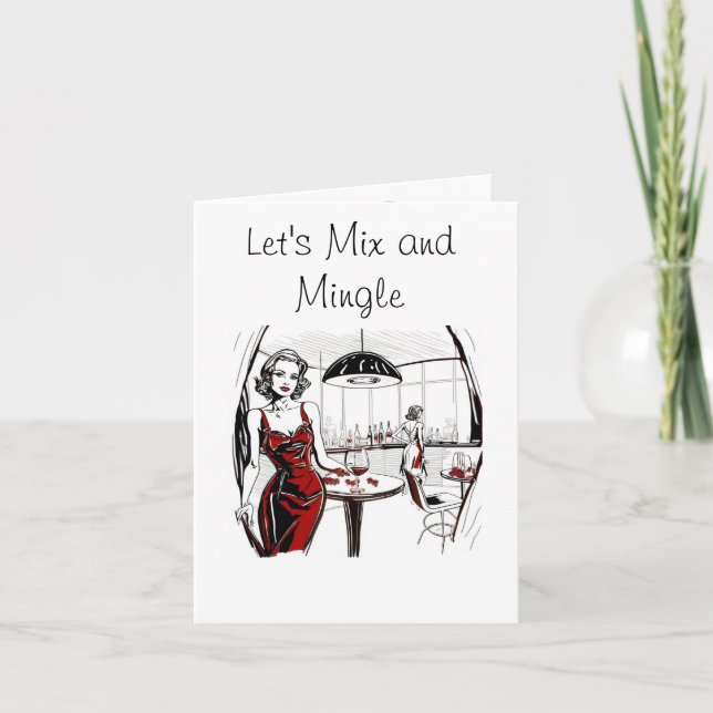 Mix and Mingle Cocktail Party Invitation (Front)