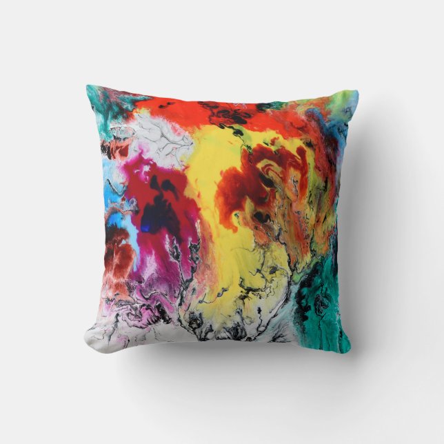 Mix Colourful  Throw Pillow (Front)
