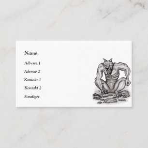 Mix-creature - Troll Devil and Golem - Gargoyle Bu Business Card