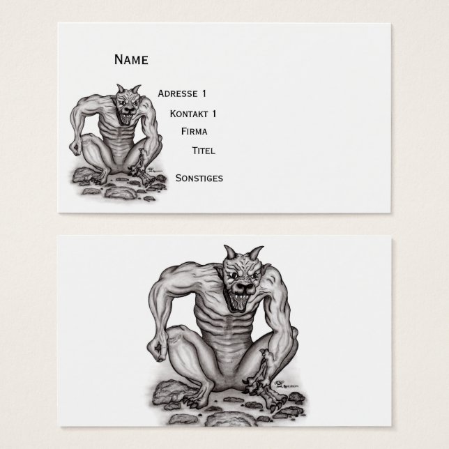 Mix-Creature - Troll, Golem and Devil (Front & Back)