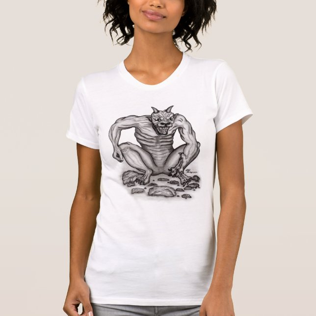 Mix-creature - Troll, Golem and Devil T-Shirt (Front)