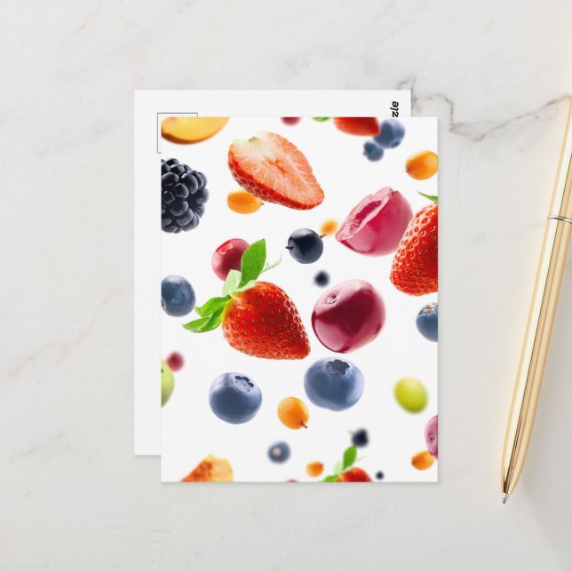 Mix Fruits Postcard (Front/Back In Situ)