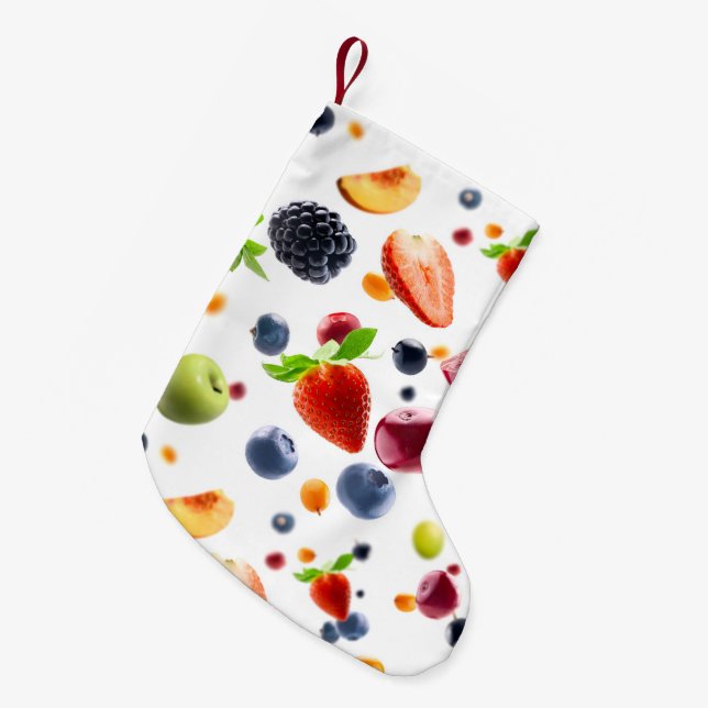 Mix Fruits Small Christmas Stocking (Front (Hanging))