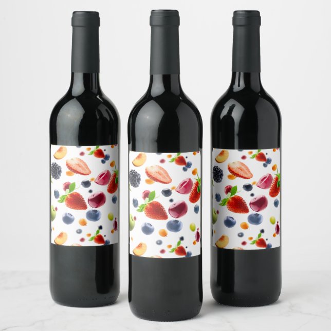 Mix Fruits Wine Label (Bottles)