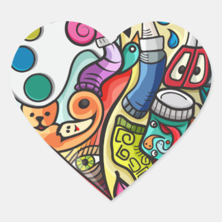 Mix Heart Sticker