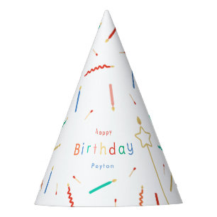 Mix + Match Candles & Matches Birthday Party Hat