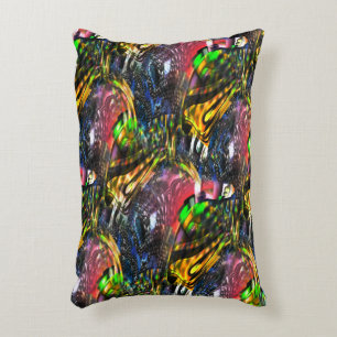 Mix of colourful virtual art inspired by urban art decorative cushion