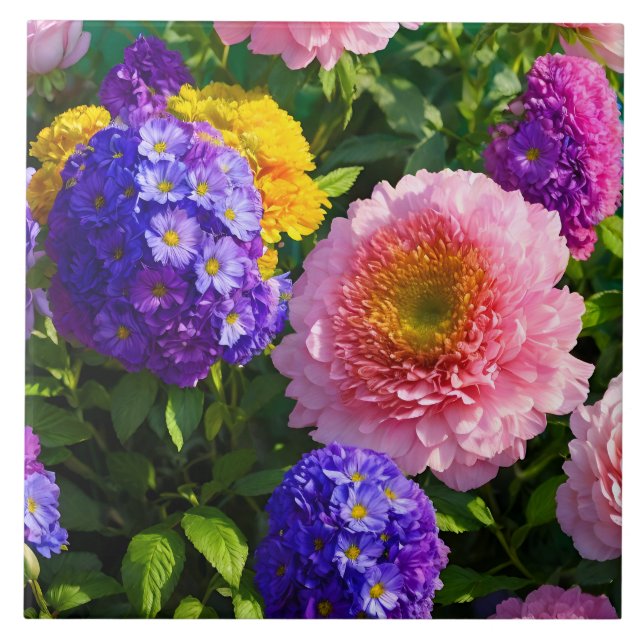 Mix of Flowers Tile (Front)