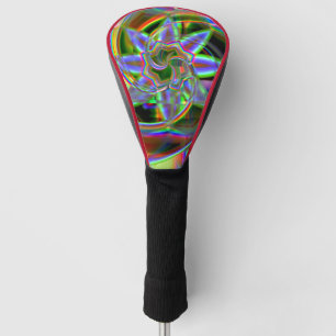 Mix of rainbow to colourful acrylic or neon flower golf head cover