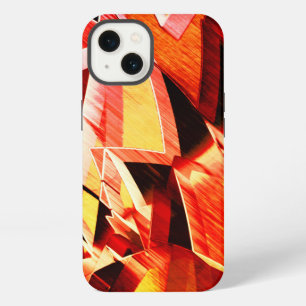 Mix of yellowing with dark red, strong streaked iPhone 13 case
