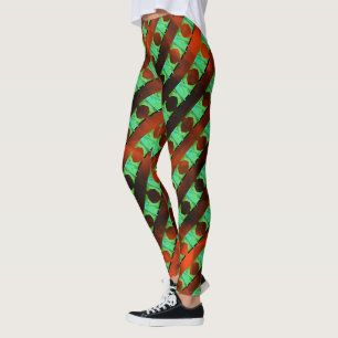 Mix rapport geometric, stripes blue and black, red leggings