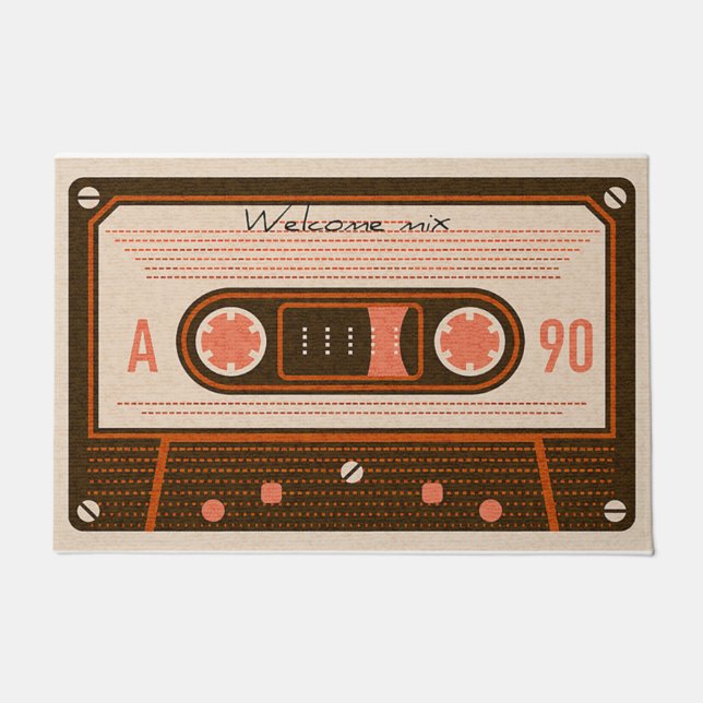 Mix Tape Design Doormat/Cassette Design Doormat (Front)