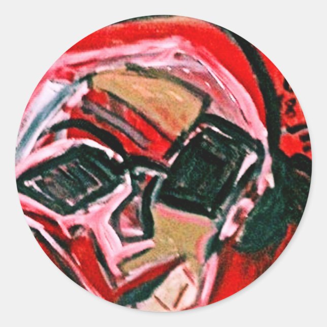 MIX TAPE DJ II CLASSIC ROUND STICKER (Front)
