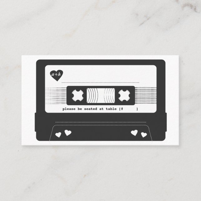 Mix Tape Escort Card (Front)