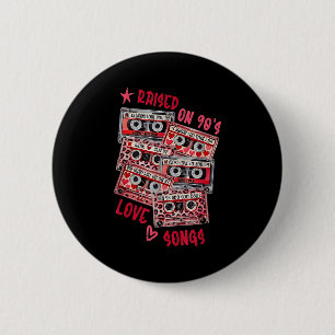 Mix Tape Love Songs 90s Music Cette Valentine Retr 6 Cm Round Badge