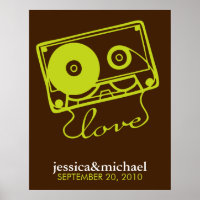 Mix Tape of Love Customisable Wall Art