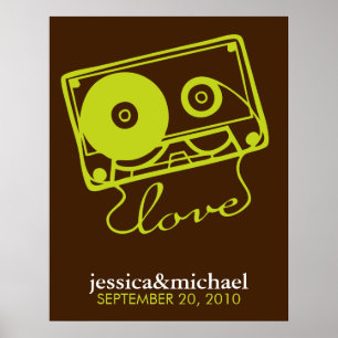 Mix Tape of Love Customisable Wall Art