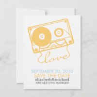 Mix tape of Love Save the Date Announcements