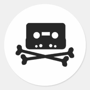 Mix Tape Pirate Classic Round Sticker