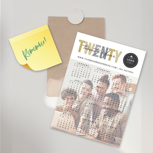 Mix Typography 2025 Calendar Photo Magnetic Card (Creator Uploaded)