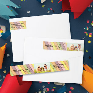 Mix Typography 2026 Simple Modern New Year Photo Wrap Around Label