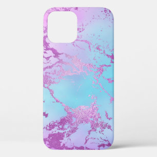 Mixed Abstract Watercolor Sparkle Print Pattern iPhone 12 Case
