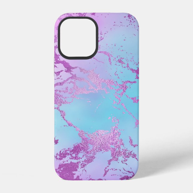 Mixed Abstract Watercolor Sparkle Print Pattern iPhone Case (Back)