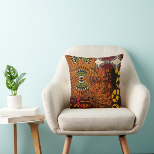 Mixed African Graphic Print Cushion
