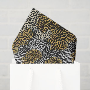 Mixed Animal Print Zebra Leopard Tiger Mixed Print Tissue Paper