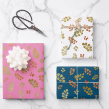 Mixed Berries Christmas Gift Wrapping Paper Sheets