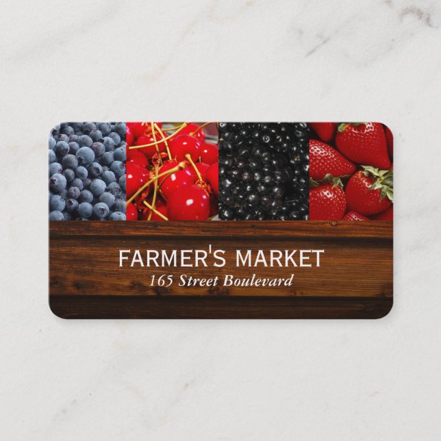Mixed Berries / Farmers Market Business Card (Front)