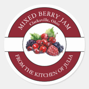 Mixed Berry Jam Label