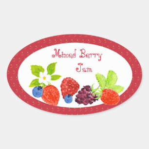 Mixed Berry Preserves Canning Label