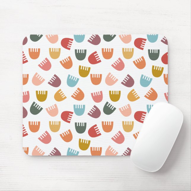 Mixed Boho Flowers  Mouse Mat (With Mouse)