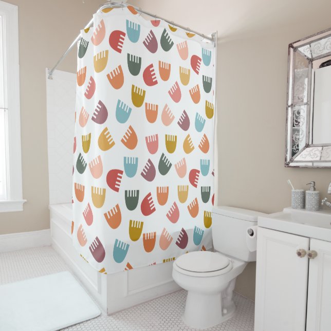 Mixed Boho Flowers  Shower Curtain (In Situ)