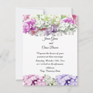 Mixed Bouquet Floral Wedding Invitation