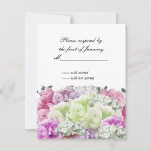 Mixed Bouquet of Florals Reply Card