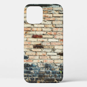 Mixed brick wall texture background. Vintage effec iPhone 12 Case