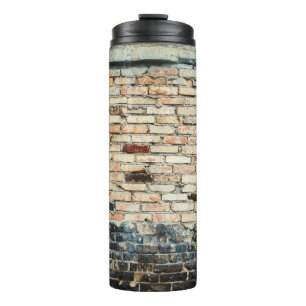 Mixed brick wall texture background. Vintage effec Thermal Tumbler