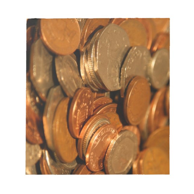 Mixed British Coin Notepad (Front)