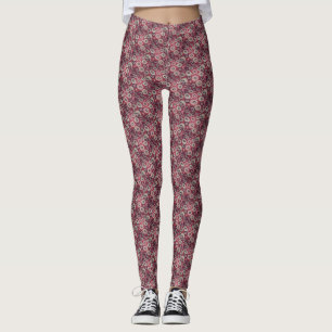 Mixed brown circle pattern leggings