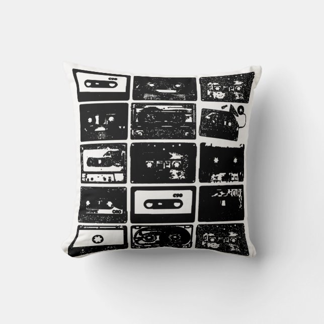 Mixed Cassette Tapes Cushion (Front)